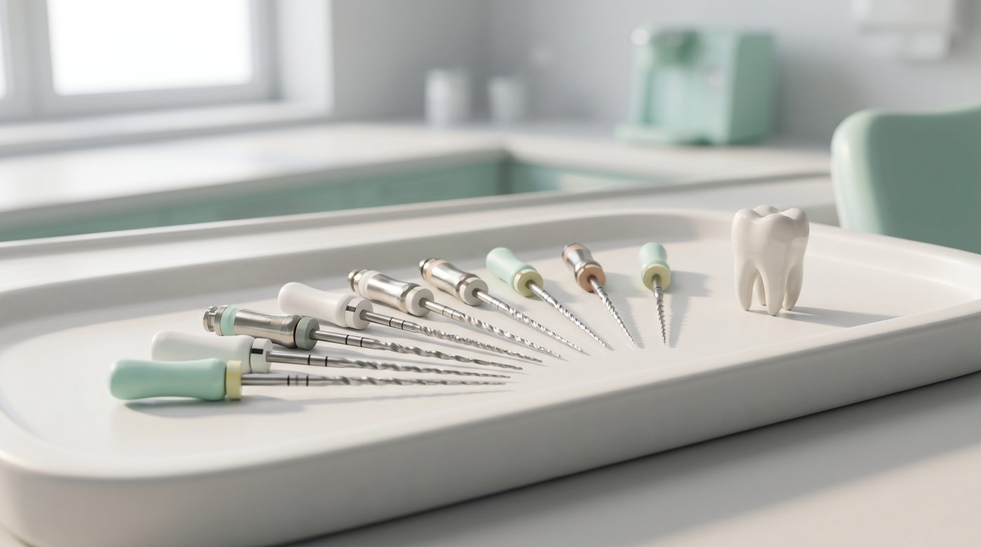 Instrumentação rotativa de canais radiculares em tratamento de endodontia